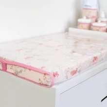 Trocador Higiene Capa Bebê Jardim Rosê Passarinho Quarto Bebê Menina