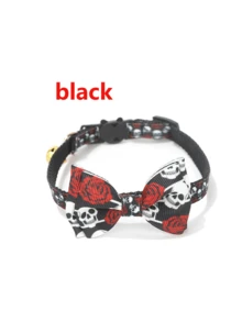 1 pièce Collier pour animal de compagnie avec nœud papillon sur le thème d'Halloween, éléments de vacances en série citrouille et araignée avec cloche, 4 styles de colliers d'Halloween pour chat, nœud papillon ajustable pour les vacances, convient pour les costumes d'Halloween pour animaux de compagnie et la décoration d'animaux de compagnie pour les vacances