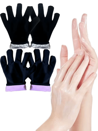 1 双女士桑拿汗蒸手套，内含 PU 材质 - 适合夏秋季节塑造双手，帮助双手大量排汗