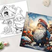 Libro para colorear de Navidad con 25 páginas únicas - Para aliviar el estrés, relajación y creatividad | Regalo navideño para niños, adolescentes, mujeres y hombres | Libro de actividades de terapia artística divertido y educativo