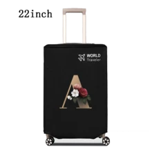 1 件行李箱罩无弹性无纺布行李箱保护套行李防尘罩适用于 20-30 英寸拉杆箱防刮行李箱保护套玫瑰金首字母图案旅行配件返校必备品