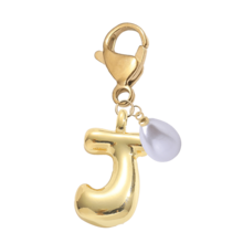 Bubble Buchstaben süßes Buchstaben Halsketten Anhänger A-Z, Glücklicher Kristall Anhänger mit tropfenförmiger Perle, glänzender Legierung Taschenanhänger / Rucksackanhänger / Schlüsselanhänger / Schlüsselring / Auto Anhänger / Geldbörse Accessoire, stilvoller vielseitiger Schmuckgeschenk für Frauen, Mädchen, Teenager, perfekt für den täglichen Gebrauch, Taschendekoration, Schule, Arbeit, Reisen, Geburtstag, Valentinstag, Weihnachten, Neujahrgeschenkidee