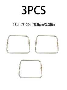 Square Aluminum Clips, Luggage Hinge Clips, Cloud Bag Supports, Woven Bag Clips, Gold Bag Clips - Women Gift Items, Multiple Sizes - Silver - View 20