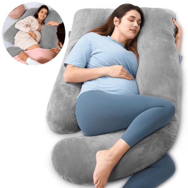 Lislark Pregnancy Pillows For Sleeping, G Shaped Full Body Maternity Pillow With Removab