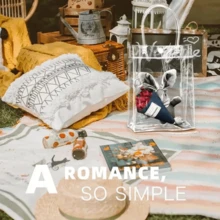 Reusable PVC Plastic Gift Bags, 10 Pack - Trong sáng - Xem 9