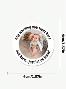 4*4cm 100pcs Customized 21st Birthday Photo Stickers, 21st Birthday Stickers, Personalized Birthday Party Stickers, Baby Shower, Single Girl, Solo Travel, School Supplies, Back To School Season - White Sticker - View 15