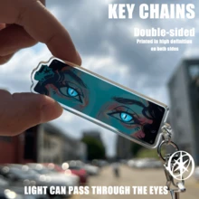 Llaveros acrílicos KATSEYE, productos de mercancía para fans de KPOP, diseño de ojo translúcido, se pueden usar como adornos de bolso, decoraciones de llavero, artículos de fans de conciertos, regalos pequeños y exquisitos para amigos fans