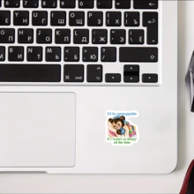 【趣味贴纸：总是犯困】趣味贴纸：总是犯困 - 乙烯基贴纸，图案为活泼的卡通兔子和色彩缤纷的花朵，文字为“Too Magical For You”（太神奇了，你做不到），非常适合贴在笔记本电脑、水瓶等物品上。贴纸用途广泛，可用于剪贴簿、笔记本电脑、Kindle、手机等。 - 彩色 - 查看 6