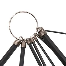 10件套六角扳手套装，坚固耐用的钢结构，通用维修工具套装，适用于家庭和汽车维护 - 彩色 - 查看 4