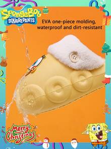 1 Pair Spongebob Slippers, Women's Autumn/Winter Indoor Home Anti-Shedding Slippers, Suitable For Home Wear, Couple Plush Slippers, Best For Party Atmosphere Decoration, Perfect Gift For Friends, Party Decoration, Home Decor, Graduation, Christmas, Valentine's Day Gift For Girlfriend,Shoe,Spring Summer Picks,Brides Maid Gifts,Room,Bedroom Decor,Beach,Travel,For Men,For Women,Vacation,Cute Stuff - Multicolor - View 6