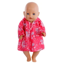 Delicate Craftsmanship Raincoat For 18-Inch Dolls, Fits 14-18inch Newborn Dolls,One-Piece Outfit (Doll Not Included)