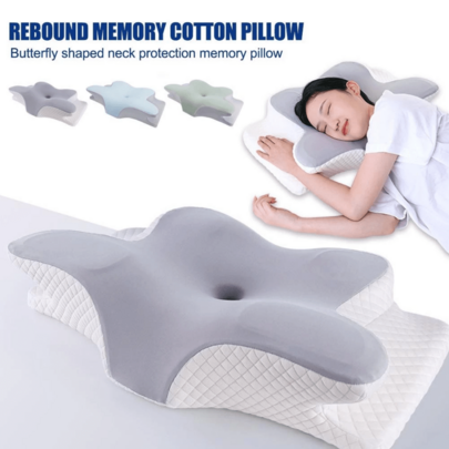 Travesseiro Borboleta Memória Recuperação Lenta Pescoço Algodão
