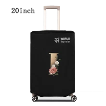 1 件行李箱罩无弹性无纺布行李箱保护套行李防尘罩适用于 20-30 英寸拉杆箱防刮行李箱保护套玫瑰金首字母图案旅行配件返校必备品