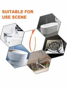 1/3/6 szt. Haczyk do udrażniania rur, łapacz włosów, szczotka do czyszczenia zlewu i rur, narzędzia do udrażniania rur, udrażnianie zlewu, środek do usuwania włosów z rur, sztyft do czyszczenia rur, środek do czyszczenia rur Snake Drain, narzędzia do udrażniania rur, do umywalek, toalet, łazienek i kuchni, wystrój łazienki, wystrój jesienny, powrót do szkoły, akcesoria łazienkowe, gadżety kuchenne