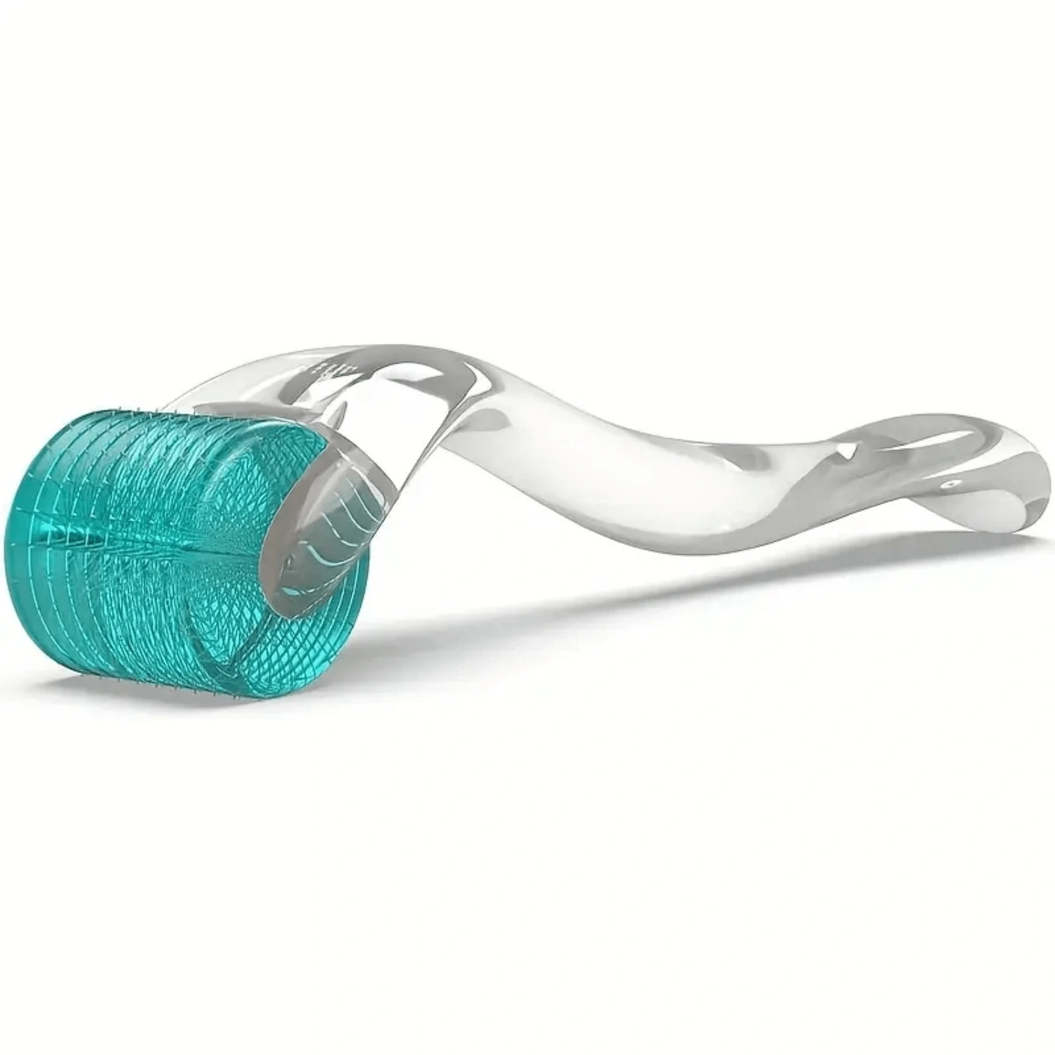 1pc Stainless Steel Leather Roller, 0.3 Mm Needle Length, Stainless Steel And Plastic, Fragrance-Free, Manual For Skin, Beard And Hair Care.