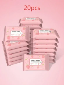 1/2/5/10/20包迷你便携式无纺布湿巾，适用于日常清洁 - 彩色 - 查看 10