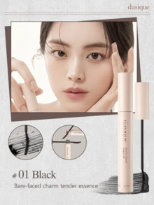 Dasique Lengthening Mascara - Brown, Curling & Volumizing, Long-Lasting, Waterproof & Sweat-Proof, Smudge-Proof, Suitable For Beginners, Easy To Apply, Professional Eye Makeup, Ideal For Graduation, Birthday, Holidays, Fashion-Conscious Women, Holiday Essential, Christmas Gift, Back-To-School Fashion Brand Cosmetics - 01 Black - 查看 8