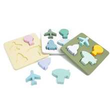 1 件婴儿玩具，硅胶堆叠拼图玩具，儿童益智玩具，从小培养宝宝的动手能力，花朵、飞机、轮船、星星月亮拼图，婴儿礼物，圣诞礼物，男孩和女孩的玩具，早教板和感官玩具