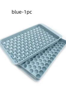 104pcs Mini Ice Cube Tray, Small Pebble Crushed Ice Cube Tray With Lid, Freeze Drinks, Coffee, Juice (0.56 Inch - Blue/Green) - Multicolor - View 12