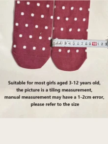 2pcs/Set Cute Cartoon Pink Cow + Rabbit Heart Pattern Simple Student Knee High Socks, Girls Daily Wear Children Socks