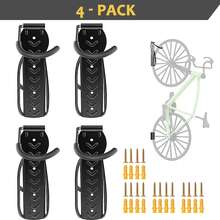 1/2/4Pack Wall Mount Vertical Bike Rack Bicycle Holder Hook Storage Hanger Garage - Black - View 11