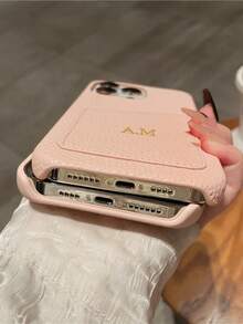 Personalized Initial Customized DIY Name Card Slot Holder Case Compatible With IPhone 16 15 14 13 12 11 Pro Max 16 15 Plus Card Bag Protective Cover,Stylish,Colorful,Vintage,Cute,Contracted,Funny,Custom,Personalized,Unique,Customized,Ideal Gifts For Him,Ideal Gifts For Her,Boyfriend,Girlfriend,Family,Friends,Grandparents,Couple,For Anniversaries,For Birthdays,Customized Phone Cases,Easy Comfort