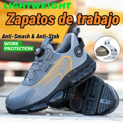 Tenis de trabajo,Zapatos de Seguridad,Zapatos calzado de seguridad y trabajo para Hombre, seguridad industrial con puntera de acero,resistente al polvo y antideslizante, botas de t rabajo para hombre,adecuado para sitios industriales y sitios de construcción,Tenis De Hombre,Tenis De Mujer