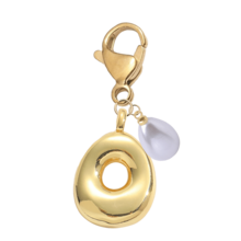 Bubble Buchstaben süßes Buchstaben Halsketten Anhänger A-Z, Glücklicher Kristall Anhänger mit tropfenförmiger Perle, glänzender Legierung Taschenanhänger / Rucksackanhänger / Schlüsselanhänger / Schlüsselring / Auto Anhänger / Geldbörse Accessoire, stilvoller vielseitiger Schmuckgeschenk für Frauen, Mädchen, Teenager, perfekt für den täglichen Gebrauch, Taschendekoration, Schule, Arbeit, Reisen, Geburtstag, Valentinstag, Weihnachten, Neujahrgeschenkidee