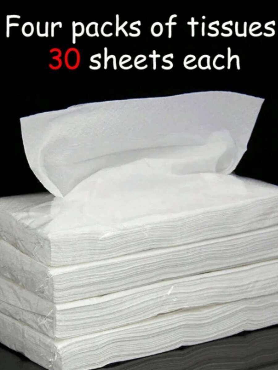 2026 Nuevo Paquete de 30 piezas de Pañuelos de Papel para Coche, Pañuelos de Papel Suaves y Portátiles para Limpieza de Coche, Esenciales para la Higiene del Coche, Limpieza del Conductor, Alta Absorbencia, Limpieza del Interior, Pañuelos de Papel Convenientes para Coche