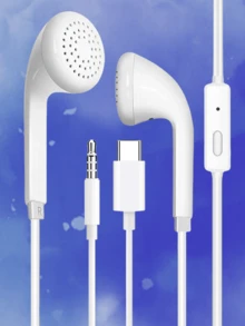 Căști cu fir de tip C, căști intraauriculare USB C, căști audio, apeluri electronice și muzică, bas stereo intraauricular pentru căști iPad/PC