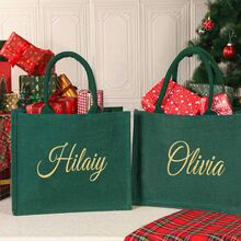 Customized Gift Bags And Ornaments, Holiday Gift Bags With Names, Party Bags, Christmas Eve Gift Bags, Christmas Holiday Gifts