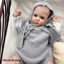 NPK 20英寸重生婴儿娃娃新生儿Jocy柔软可爱身体逼真3D皮肤带可见血管高品质手工娃娃 - 布身體 - 查看 2