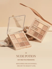 Dasique Eyeshadow Palette, High Pigmentation, Long-Lasting, Easy To Apply, Smooth, Vegan, No Animal Testing, Christmas Gift For Women, Charming Rose Girl Color Charm, Back To School, Wedding Bride Outfit, Summer, Valentine's Day, Vacation - 03 Nude Potion - 查看 11