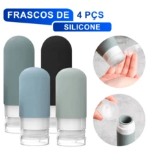 Silicone Travel Kit, Jars, Cream, Shampoo, Conditioner, Cosmetics, 17 Pieces - Multicolor - View 4