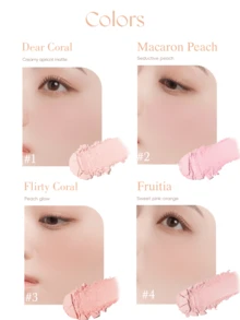 Dasique 4-Color Matte Blush Palette, High Color Payoff, Long-Lasting, Natural Glow, Lightweight & Breathable, Vegan Formula, Fashionable Makeup Brand, Christmas Holiday Essential - #09 Almond Vanilla - 查看 5