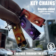 Llaveros acrílicos KATSEYE, productos de mercancía para fans de KPOP, diseño de ojo translúcido, se pueden usar como adornos de bolso, decoraciones de llavero, artículos de fans de conciertos, regalos pequeños y exquisitos para amigos fans