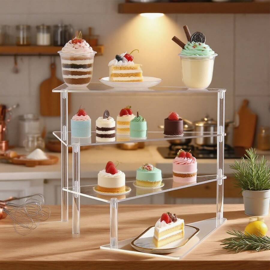 Đế đựng bánh cupcake bằng acrylic, Đế đựng bánh cupcake bằng acrylic, Đế đựng bánh cupcake và trưng bày món tráng miệng nhiều tầng, Thích hợp cho tiệc tùng, Ngày quốc khánh Ả Rập Xê Út, Đám cưới, Sinh nhật - Nhiều màu - Xem 1