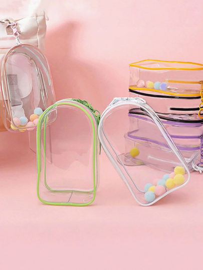 1 Piece/19 Cm Transparent Bag, Bookbag Hanging Decoration, Plush Toy Bag Hanging, Display Packaging. For Labubu, Plush Toy Bag, Baby Walking Bag, Hand Model Dust-Proof Bag, Anti-Oxidation Display Bag, Pencil Case, PVC Cosmetic Bag, Rubber Baby Walking Bag, Dust-Proof Bag, Large Capacity Transparent Household Charger, Earphone Bag,