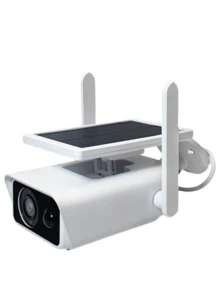 Outdoor Security Camera IP Wifi HD Waterproof Solar Powered With Built-In Battery/PIR Alarm - White - View 7