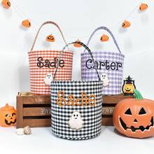 1pc Customized Halloween Candy Basket, Trick Or Treat Handheld Basket, Suitable For Halloween Candy Basket - Multicolor - View 8