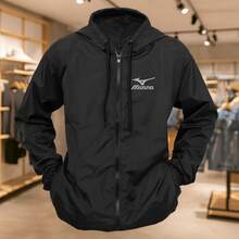 Mizun'O Children's Windbreaker Jacket Reflective Waterproof Jacket With Hood And Zipper - màu đen - Xem 3