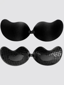 2 Pairs Reusable Lift-Up Invisible Bras, Backless Design, Suitable For All Seasons - Multicolor - View 25