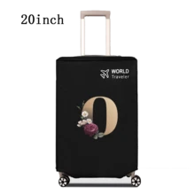 1 件行李箱罩无弹性无纺布行李箱保护套行李防尘罩适用于 20-30 英寸拉杆箱防刮行李箱保护套玫瑰金首字母图案旅行配件返校必备品