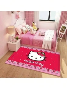 1 pièce Tapis de bain super absorbant et à séchage rapide avec motif Sanrio Hello chat et Mélodie, tapis de salle de bain doux et mignon, tapis de baignoire et d'évier avec motif chat chat, tapis de sol antidérapant et doux pour la décoration de la chambre, Noël, cuisine