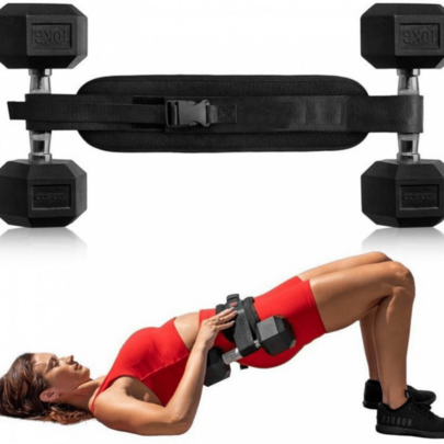 Cinto De Impulso De Quadril Para Fitness Doméstico-Faixa De Treinamento De Halteres Ponderada Confortável E De Alta Capa