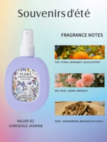 Premium brasilianische Blumenduft-Kollektion, natürlicher Aromatherapie-Stoff- & Kleidungserfrischer, langanhaltender Sommer-Gardenie-Jasmin-Orchideen-Ozeanhauch-Raumspray, feuerloses Reediffuser-Alternative mit ätherischen Ölvorteilen