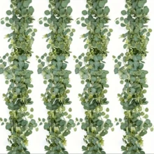 1pc/2pcs/4pcs Eucalyptus Garlands,1 Pack 5.7ft Long Artificial Mixed Eucalyptus Leaves Vine,Greenery Garland Hanging Plants For Farmhouse Table Centerpiece Mantel Wedding Arch Christmas Decor,Room Decor,Home Decor,Kitchen Decor,Wedding Decor,Table Decoration,Centerpieces,Office Decor,Garden Decor,Outdoor Decor