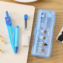 Lightweight Compass 3 Pieces Set, Student Drawing Tools, BeginnerGeometry Kit