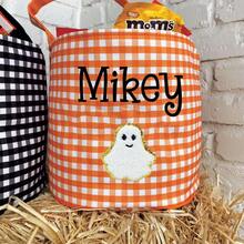 1pc Customized Halloween Candy Basket, Trick Or Treat Handheld Basket, Suitable For Halloween Candy Basket - Multicolor - View 7
