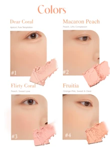 Dasique 4-Color Matte Blush Palette, High Color Payoff, Long-Lasting, Natural Glow, Lightweight & Breathable, Vegan Formula, Fashionable Makeup Brand, Christmas Holiday Essential - #03 Pha trộn đào - Xem 7